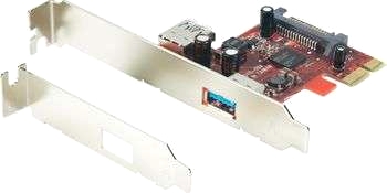 1+1 portars USB 3.0 PCI-Express-controllerkort