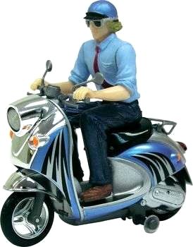 1:18 RC-scooter med docka