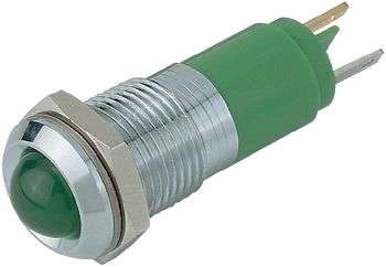 24 V-signallampor med lysdiod 10 mm - polerad krom