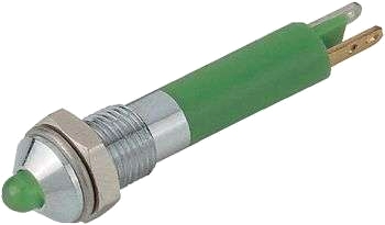 24 V-signallampor med lysdiod 3 mm ? polerad krom - 2