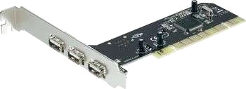 3-portars USB 2.0 PCI-kort
