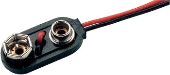 Batteriklämma för 9 V blockbatteri