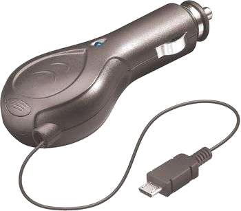 Billaddare med kabelvinda mini-USB