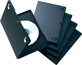CD-/DVD-fodral av plast.