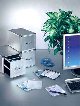 CD-/DVDarkiveringsboxar i aluminium