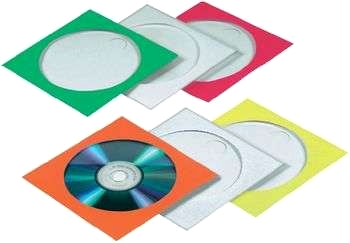 CD-fodral av färgat papper