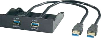 Conrad 2-portars USB 3.0 frontmatning