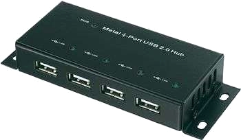 Conrad 4 Port USB 2.0 nav metall