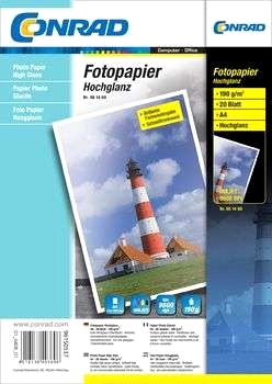 Conrad fotopapper högblankt