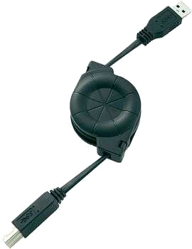 Conrad USB 3.0 A/B kabelupprullare 0,9 m