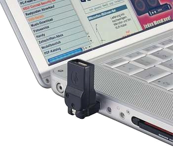 Conrad USB-adapter A/A 3D vinkelkontakt