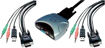 Digitus 2 Port USB KVM-omkopplare