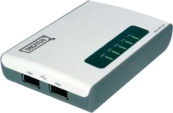 Digitus Ethernet mini multifunktionsskrivarserver,