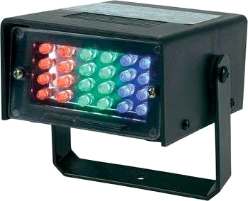 Disco-strobe med lysdioder, färg