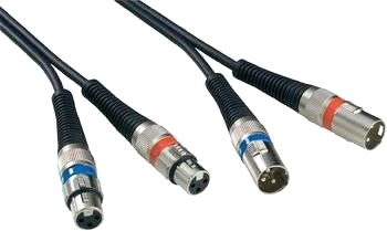 Dual mikrofonkabel 2 x XLR-M/XLR-F