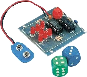 Elektronisk kub med lysdioder