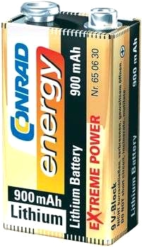 Extreme Power 9 V litiumblockbatteri