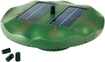Flytande, solcellsdriven dammpump (?näckrosen?