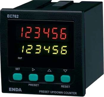 Förvals-/gruppräknare EC762F med lysdioddisplay