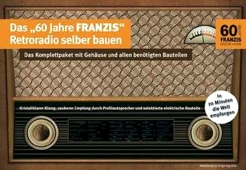 Franzis mellanvågsradio i retrostil som monteras a