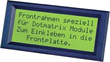 Frontram för LCD-punktmatrismodul