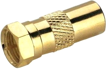 Goldline F-kontakt för koax-kontakt.
