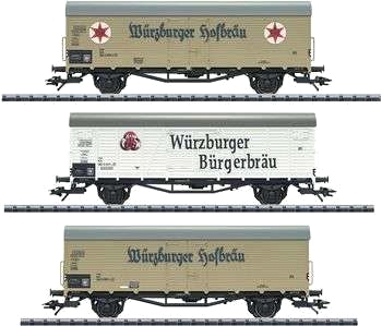 H0 3-pack ölvagnar ''Würzburger Hofbräu''