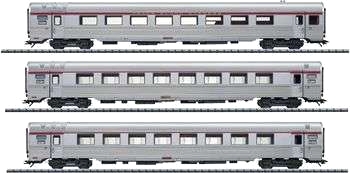 H0 3delat set INOX-vagnar PBA BRAB. från SNCF