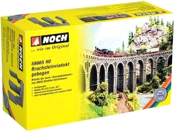 H0 naturstensviadukt, böjd - 2