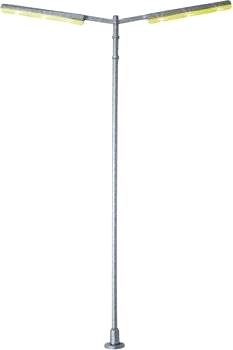 H0 Smal gatlampa dubbel, LED