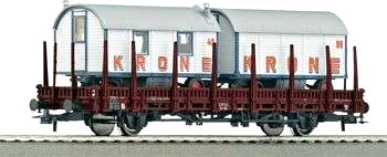 H0 Stolpvagnar + 2 släpvagnar, Krone