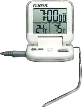 Hopfällbar termometer med timer DET-3T