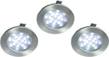Inbyggnadslampor med lysdioder 3-pack, runda