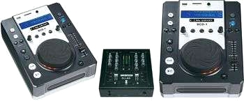 Mc Crypt Spar-paket DJ cd-/MP3-spelare + DJ-mixer