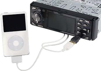 Mini-USB-anslutningskabel till iPod/USB