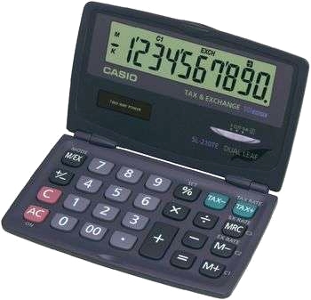 Miniräknare Skatt/Valutakonverterare Casio SL-210T