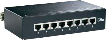 Patchpanel 8 portar