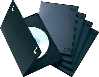 Platta CD-/DVD-fodral, 5-pack
