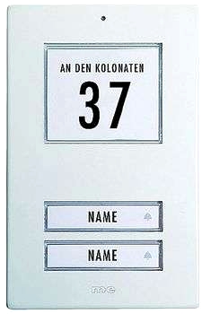 Platta till ringklocka, 2-fam. Aluminium-vit