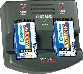Proffsladdare för 9 V litiumjonbatterier VC209-Li