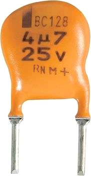 Radiell pärlformskondensator serie 128