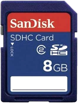 SANDISK SD-KORT 8 GB blått