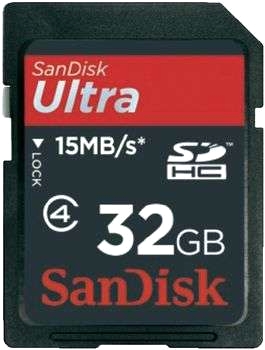 SanDisk SDHC-kort 32 GB Ultra