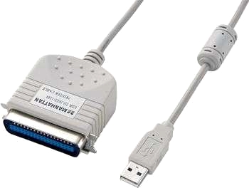 Skrivarkabel för USB-/parallellport