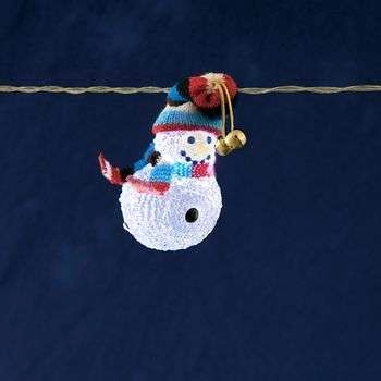 Snögubbar med vita lysdioder