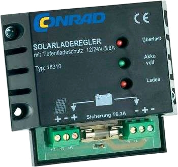 Solcellsladdningsregulator 12/24 V/6 A