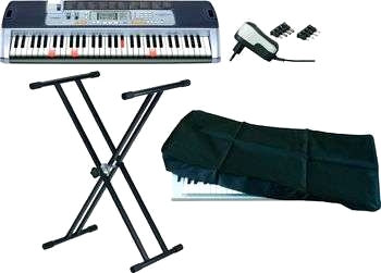 Sparset Casio keyboard + väska + stativ + nätenhet