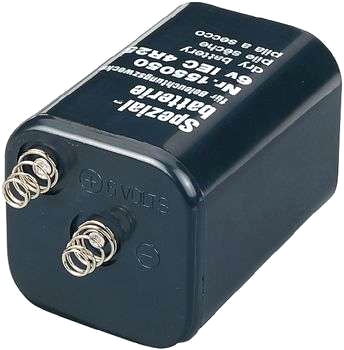 Specialtorrbatteri för lampor 6 V