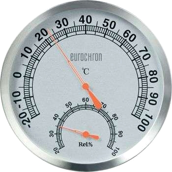 Termometer/hygrometer i rostfritt stål ETH 30