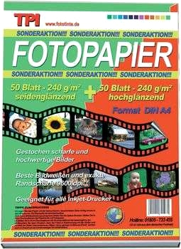 TPI fotopapper kampanjpaket med 100 ark (A4)